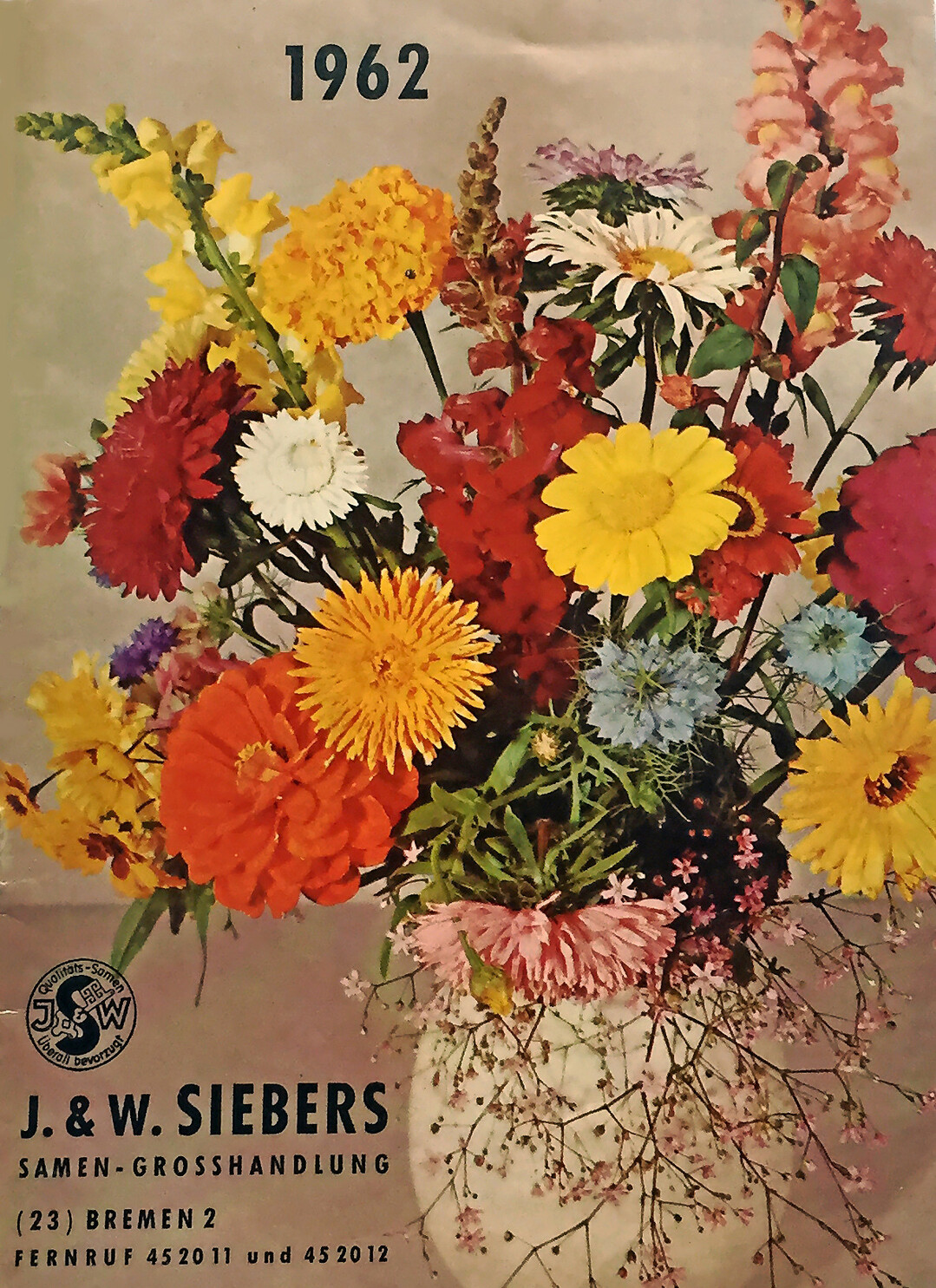 Katalog 1962, Samengrohandlung Siebers unter Wilhelm und John Siebers jun.