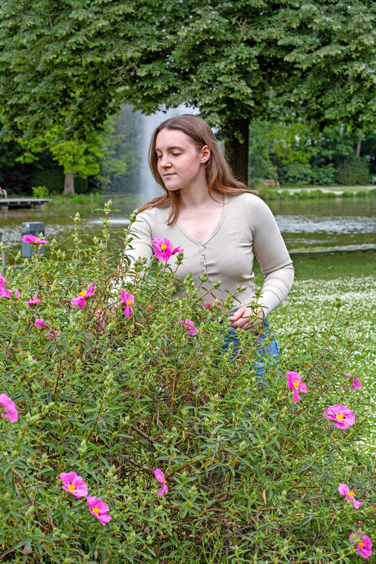 Annkathrin Stever arbeitet als Grtnerin im Ebertpark in Ludwigshafen.