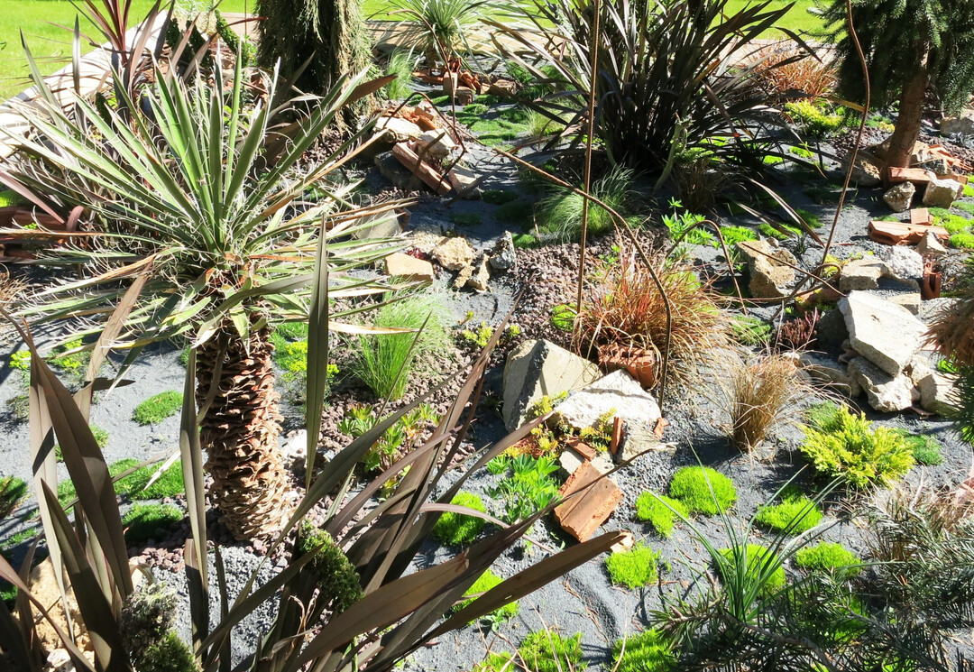 Urbane Grten im Petruss-Tal: Garten-Installation Timeo  I fear von Rien Veulemans  apokalyptische Darstellung mit abgestorben wirkenden Pflanzen visualisiert die Angst vor den Folgen des Klimawandels