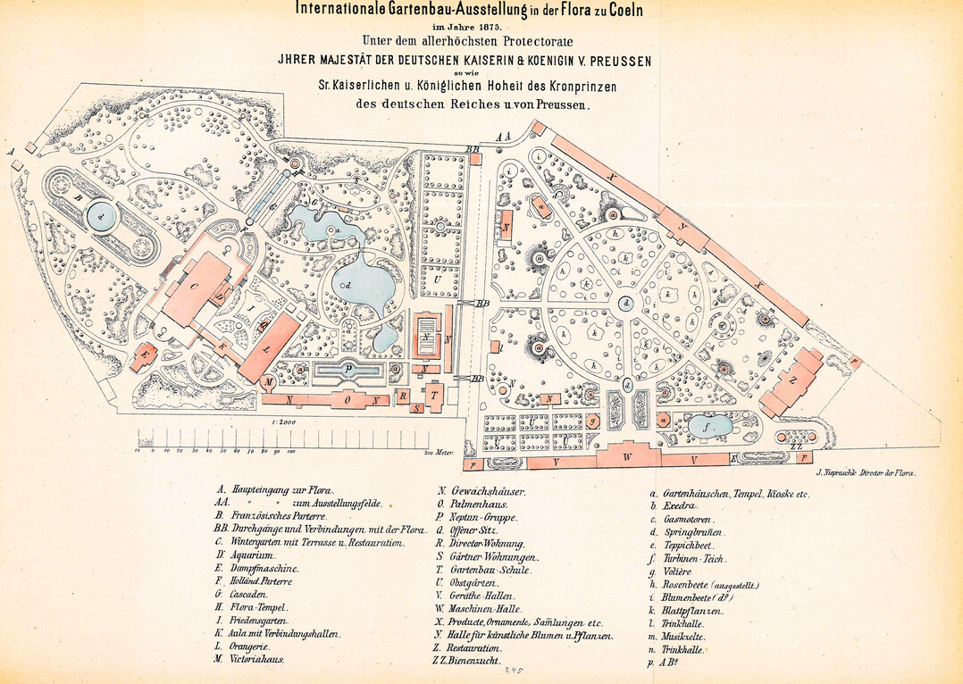 Plan der Klner Gartenbauausstellung (Deutsches Magazin fr Garten- und Blumenkunde
1875)