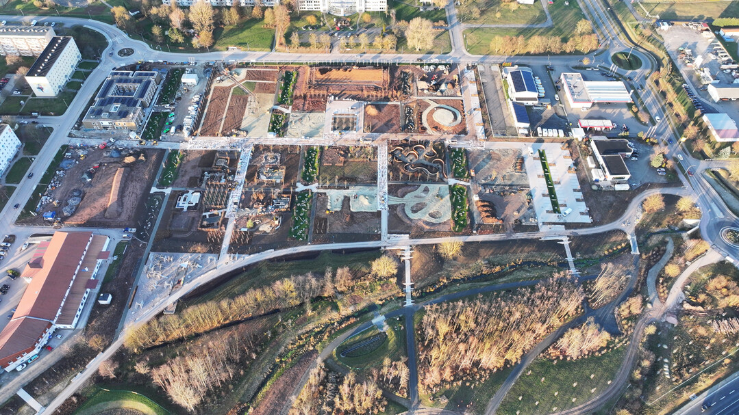 Luftbild: Gelände der Landesgartenschau Leinefelde-Worbis (Dezember 2025)