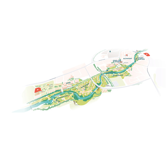 Landesgartenschau Wangen - Gelndeplan<br>