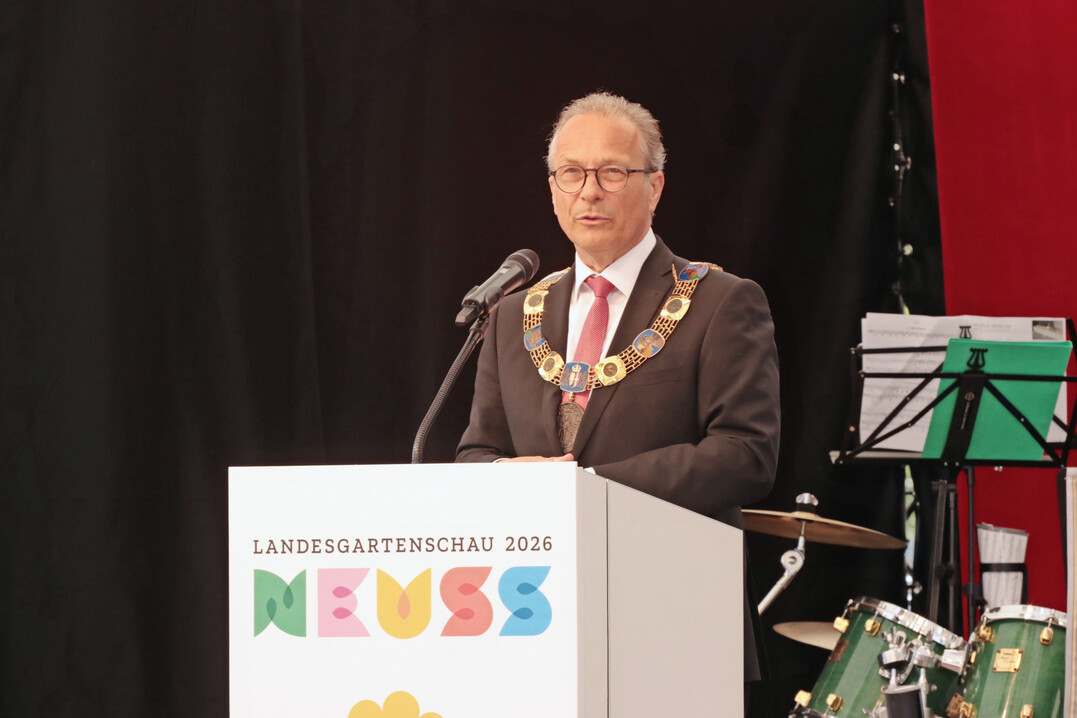 Er�ffnung der Gartenschau in Neuss am 16. April 2026.