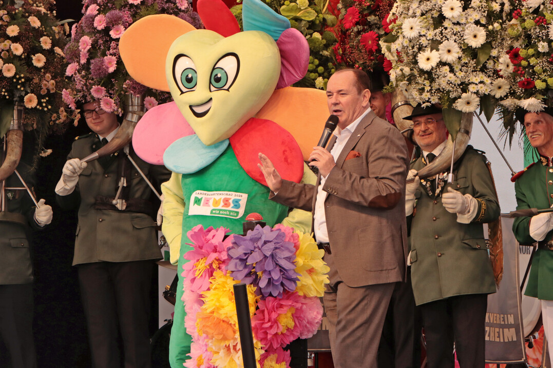 Er�ffnung der Gartenschau in Neuss am 16. April 2026.