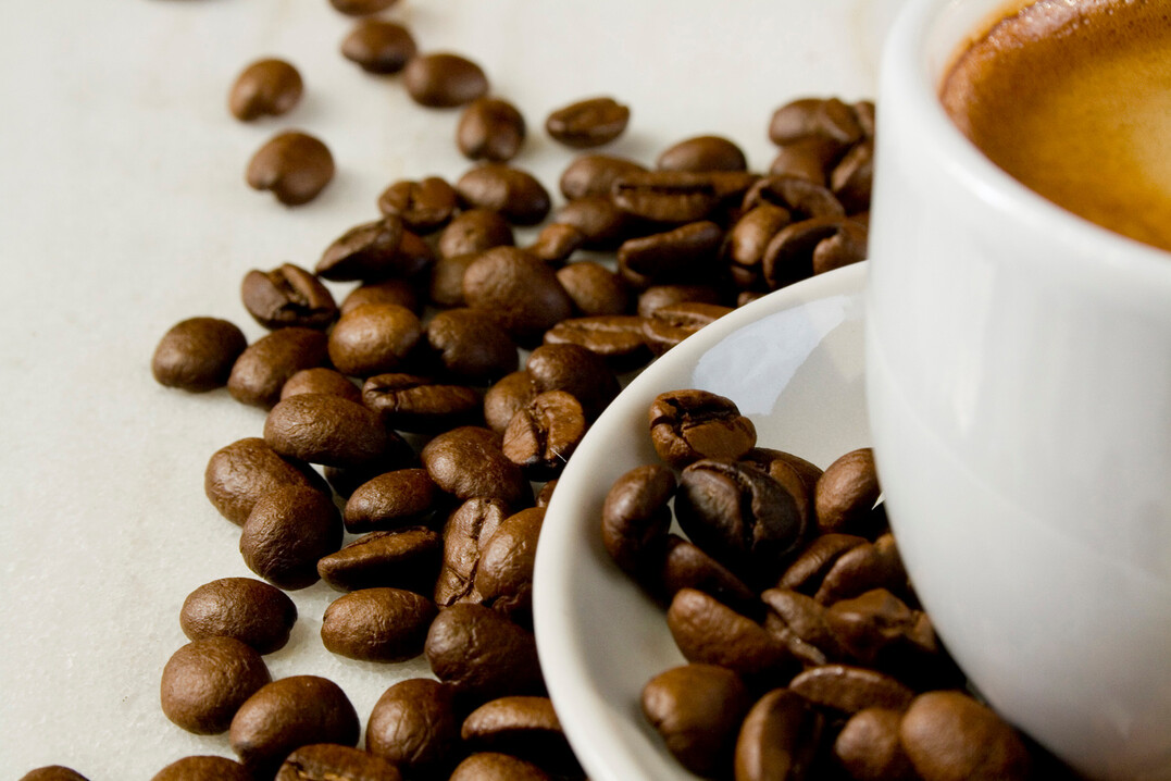 Beautiful and delicious cup of freshly brewed espresso
