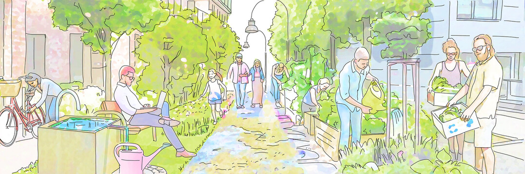 Wie sieht die Grne Stadt der Zukunft aus? Das gleichnamige Projekt entwickelte dazu Ideen am Beispiel der Stadt Mnchen.