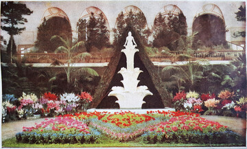 Blumenhalle auf der Wrttembergischen Gartenbauausstellung in Stuttgart aus Mllers Deutsche Grtner-Zeitung 1924