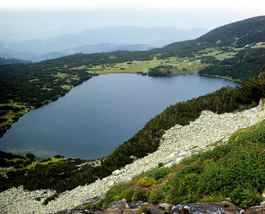 Der Gebirgssee Dolnoto esero (Rila)