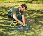 Die Wasserentnahme erfolgt über Schlauch oder Bewässerungsanlage aus der Zisterne.