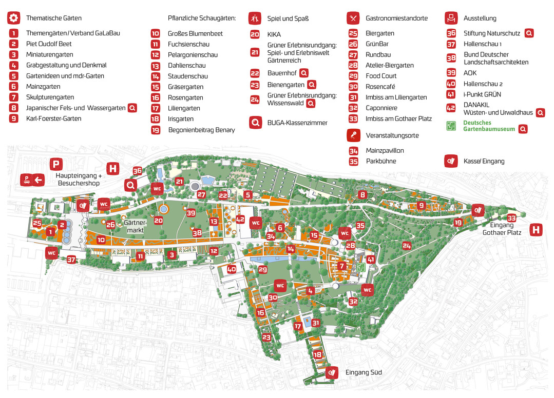  Geländeplan zur Buga der ega Erfurt 