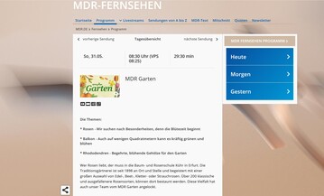 Der MDR bietet eine regelmigen Gartensendung im Fernsehen.