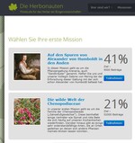 Projekt "Die Herbonauten": Herbaretiketten im Botanischen Garten Berlin mit Bürgerunterstützung entziffern (Screenshot des Portals)