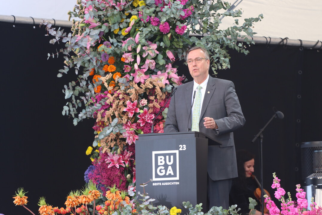 Betonte den Wert von Grün: Hajo Hinrichs, Vorsitzender der Gesellschafterversammlung der DBG.