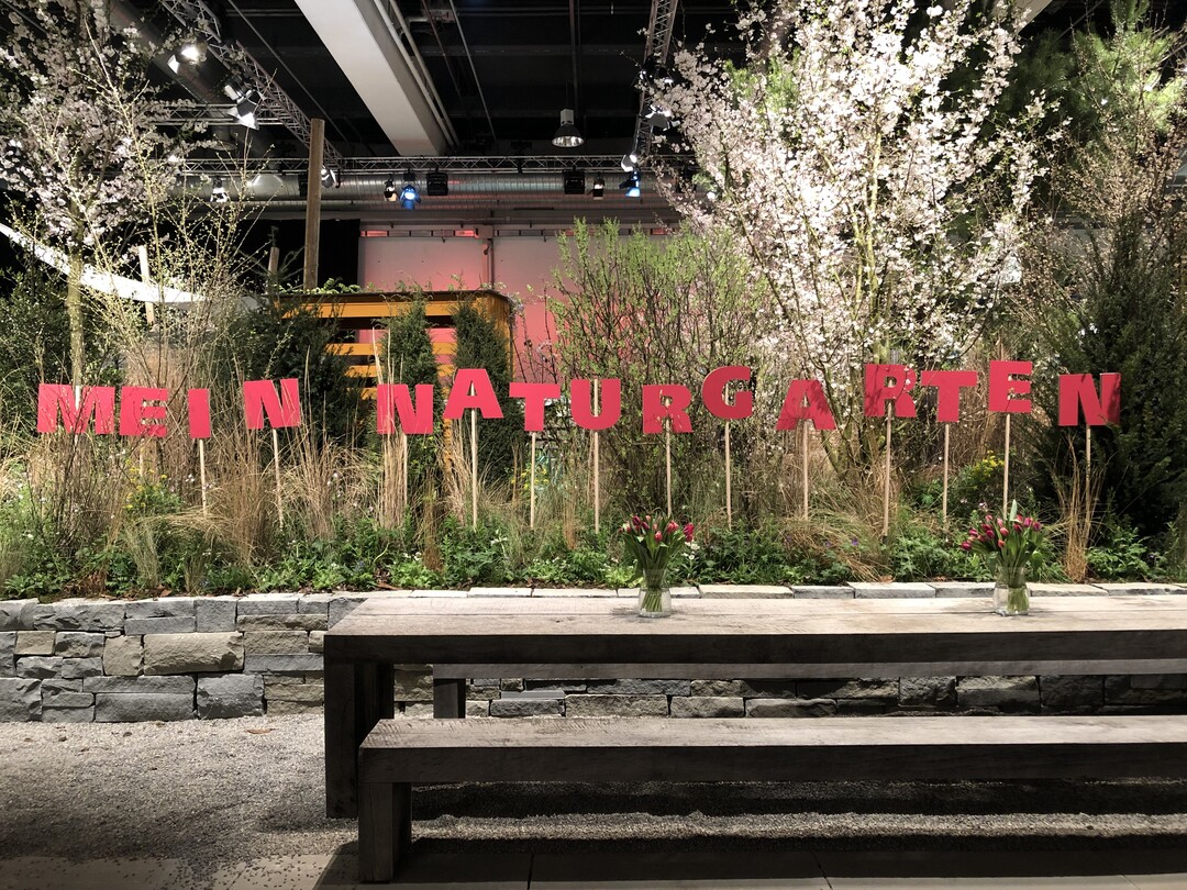 Die Messe Giardina mit ihren, auf dem Kontinent einmaligen Schaugärten, ist im schweizerischen Gartenkalender ein wichtiges Highlight. Ihr Ausfall trifft besonders die Aussteller (Hier: Winkler & Richard, 2019)