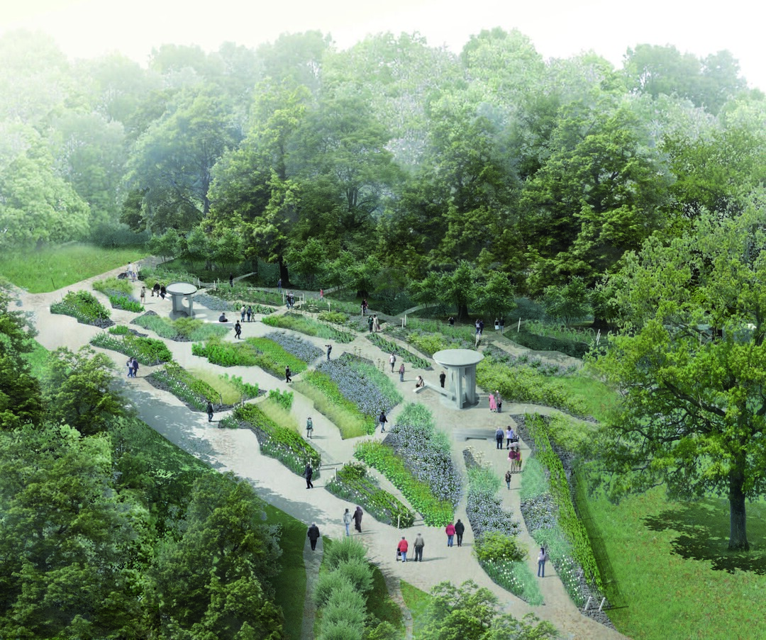 Der Jüdische Garten in den Gärten der Welt in Berlin Marzahn ist eröffnet, gebaut nach den Plänen des atelier le balto.