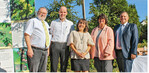 Gute Stimmung beim Festtag: (v.l.) LOGL-Regionenvertreter Hans-Peter Nagelpusch, Ortsvorsteher Georg Heitlinger, 1. Vorsitzende Bettina Pacius-Kistler, LOGL-Präsidentin Sigrid Erhardt und Oberbürgermeister Klaus Holaschke.