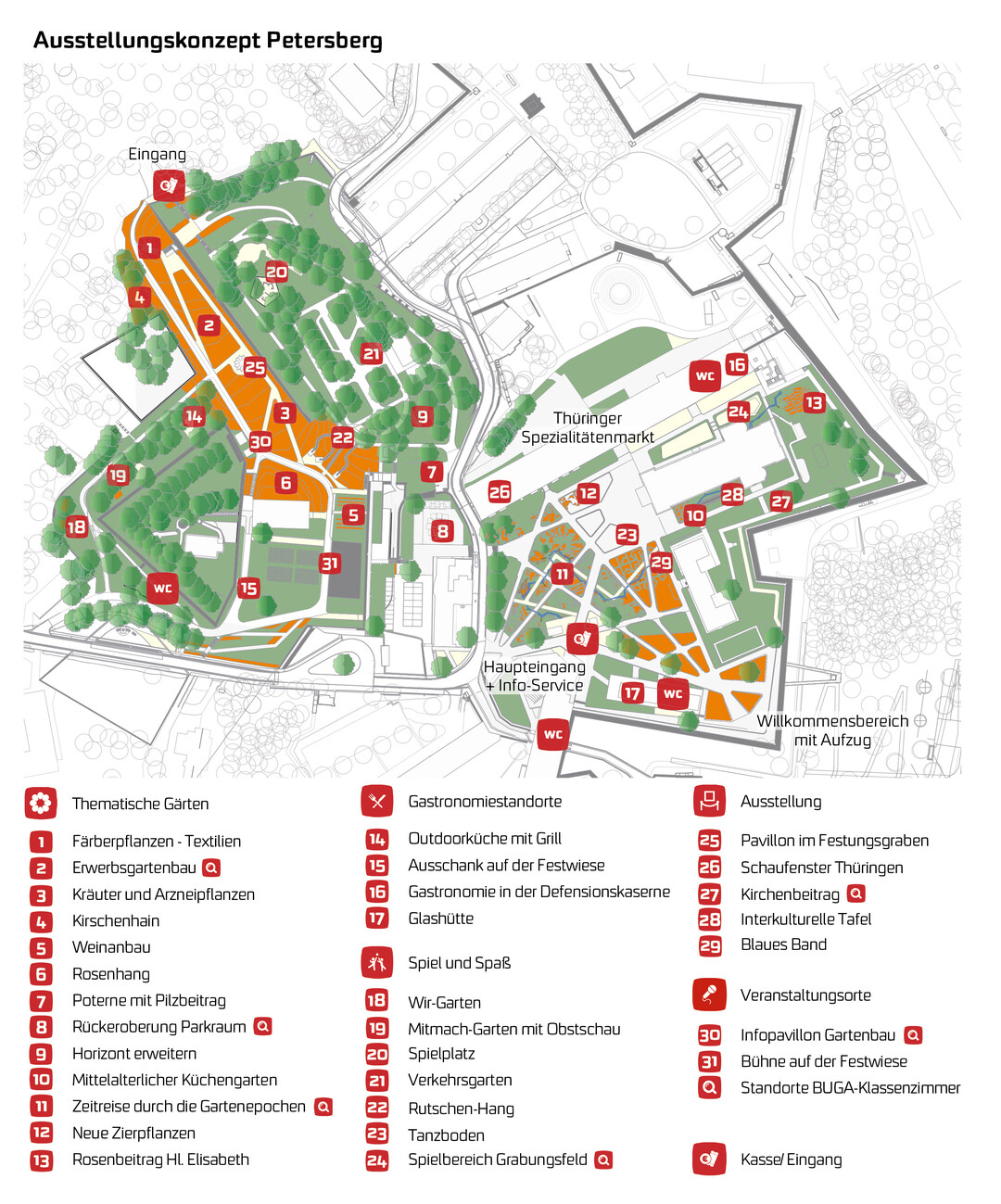   Buga Erfurt: Geländeplan Petersberg  
