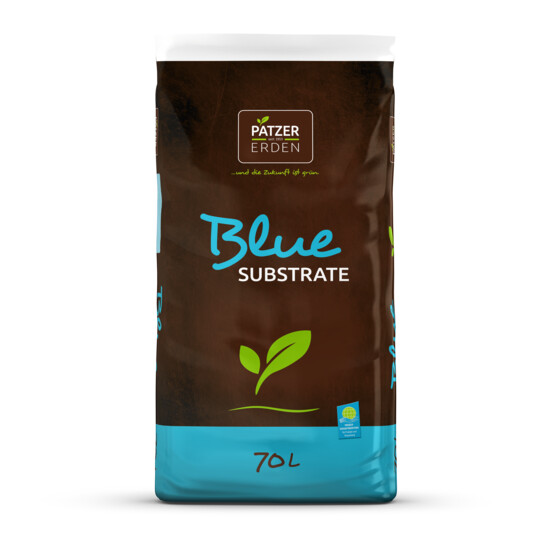 Die Blue-Serie von Patzer mit sieben torffreien innovativen Erdmischungen mit Zusatz von Terra Preta 
