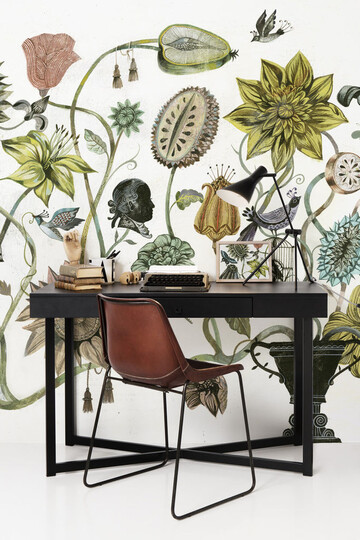 Die Fototapete "Bouquet", entworfen von dem renommierten deutschen Illustrator Olaf Hajek, ist erhltlich bei Photowall.